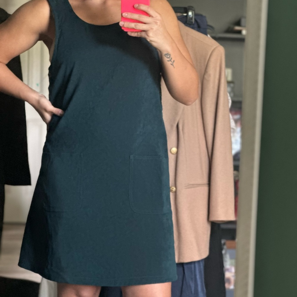 Vintage Jenna Lane Sleeveless Dark Green Dress